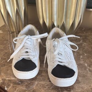 Steve Madden White and Black Women's Sneakers